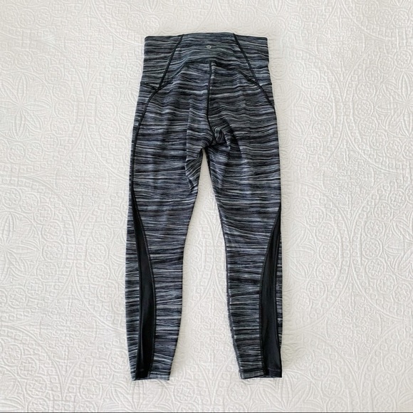Lululemon Train Times 7/8 Pant, Low Tide Alpine‎ White Black / Black - Picture 7 of 8